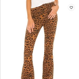 show me your mumu leopard print flare pants